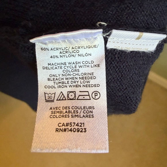 LOFT Deep Blue Knit Top size Small - Picture 11 of 11